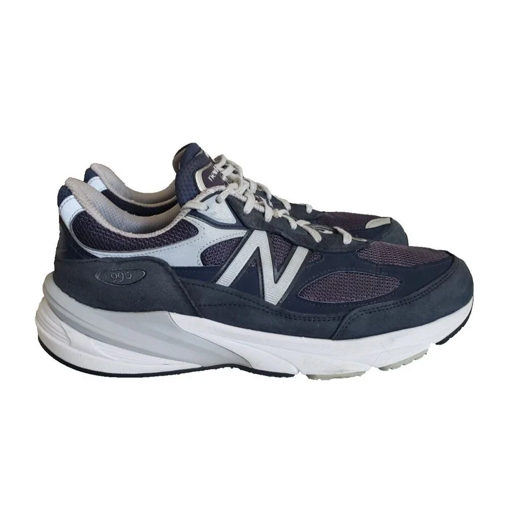 New Balance 990v6 Navy Blue Silver Men's Size 10.5D Running Shoes M990NV6